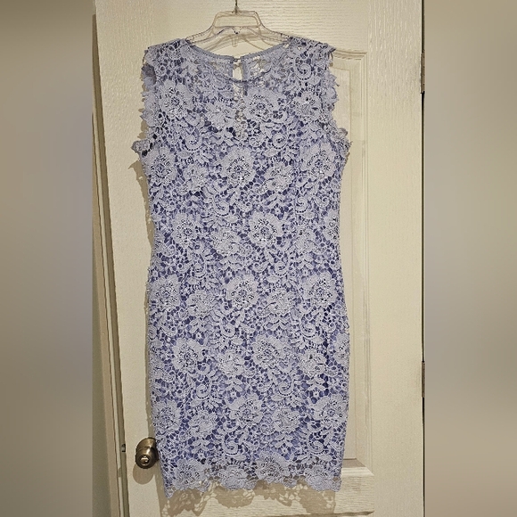 Paper Doll Light Blue Lace Mini Dress - Picture 1 of 1